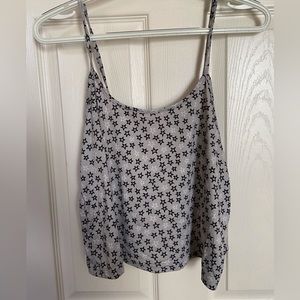 Grey tank night shirt w/ black and white stars. Jr L